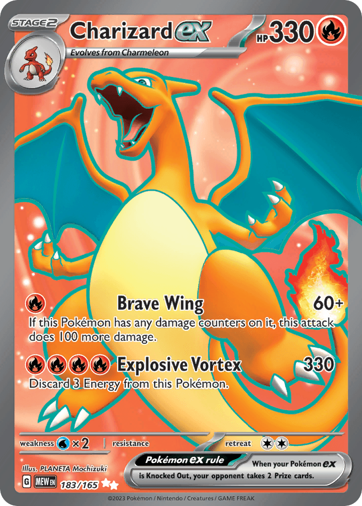 Rare Charizard ex Pokémon card from 151 set
