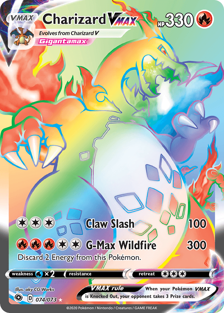 Rare Charizard VMAX Pokémon card from Champion's Path set