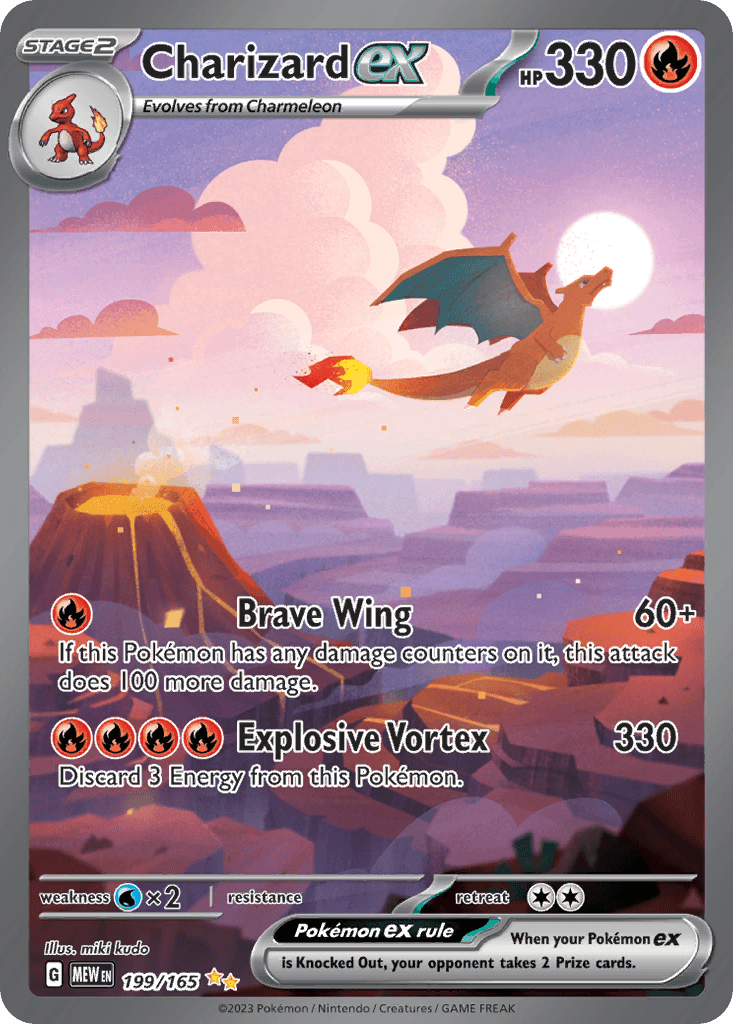 Rare Charizard ex Pokémon card from 151 set