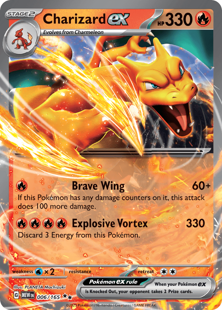 Rare Charizard ex Pokémon card from 151 set