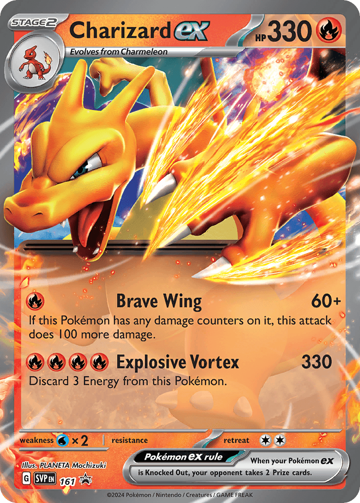 Rare Charizard ex Pokémon card from Scarlet & Violet Black Star Promos set