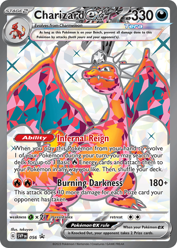 Rare Charizard ex Pokémon card from Scarlet & Violet Black Star Promos set